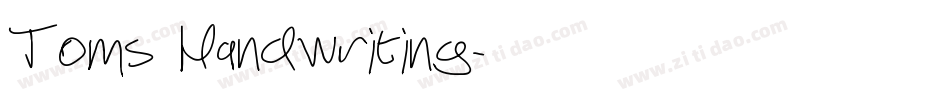 Toms Handwriting字体转换